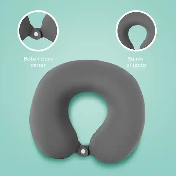 Almohada de Viaje Cuello Espuma Viscoelástica Gris Miniso