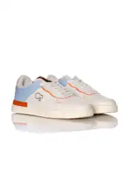 Tenis de Mujer Blanco y Azul Talla 35.5