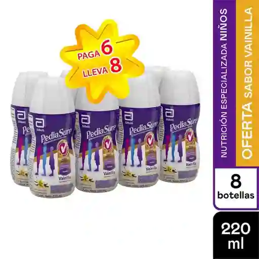 Pediasure Pack Bebida Vainilla 8 x 220 mL