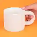 Taza de en Cerámica Con Asa Serie Miniso Blanco Miniso