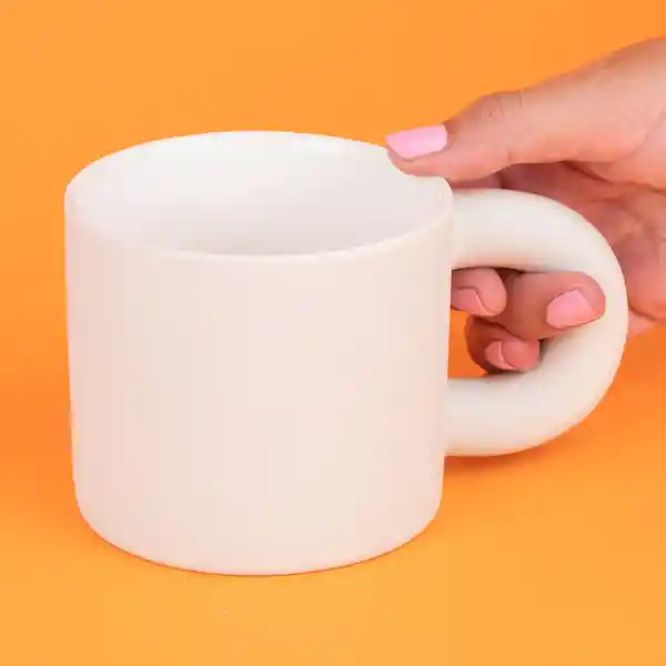 Taza de en Cerámica Con Asa Serie Miniso Blanco Miniso