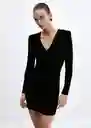 Vestido Xvikypic Negro Talla XL Mujer Mango