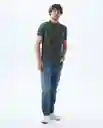 Camiseta Hombre Verde Talla S 800G003_VER190307 Americanino