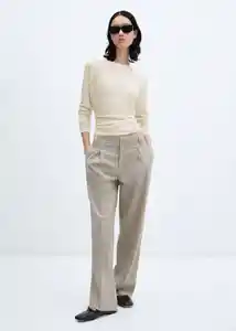 Camiseta Casiopea Crudo Talla M Mujer Mango