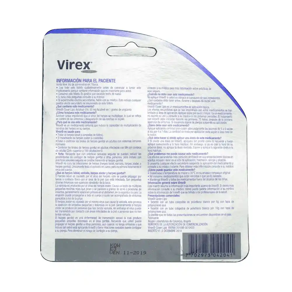 Virex Labial Cover Lips