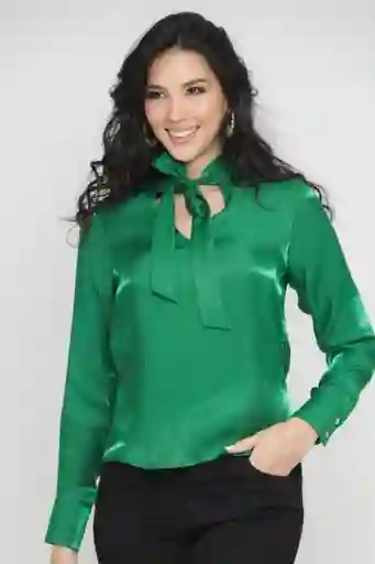 Blusa Moroccan Color Verde Pasto Talla XS Ragged