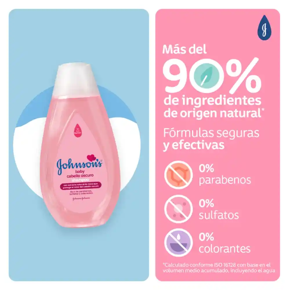 Johnson's Shampoo Bebé Cabello Oscuro 750 mL