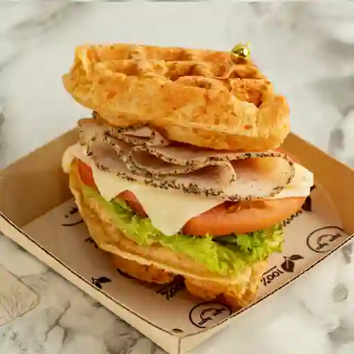 Sandwich en waffle de pandebono