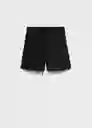 Short Paulo Negro Talla 44 Mujer Mango