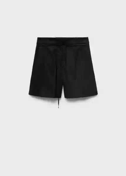 Short Paulo Negro Talla 44 Mujer Mango