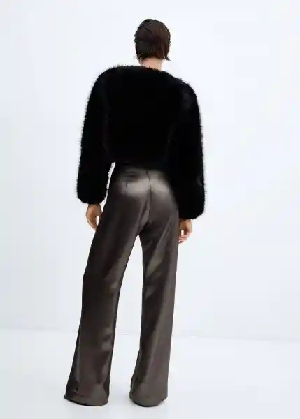 Pantalón Palax Plata Talla 34 Mujer Mango
