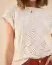 Camiseta Cannoli Crudo Claro Talla M 602G006 Esprit