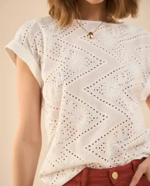 Camiseta Cannoli Crudo Claro Talla M 602G006 Esprit