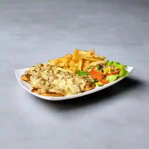 Lomo de Cerdo con Queso y Champiñones