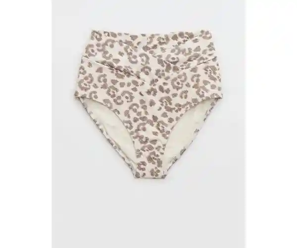 Panti Traje de Baño Aerie Beige Talla MEDIUM American Eagle