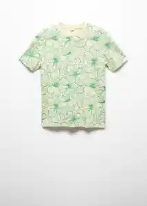 Camiseta Florve-H Verde Talla S Hombre Mango