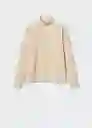 Sudadera Pana Beige Talla 27 Mujer Mango