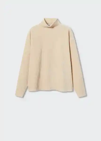 Sudadera Pana Beige Talla 27 Mujer Mango