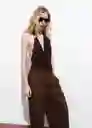 Pantalón Lupe Marrón Talla L Mujer Mango