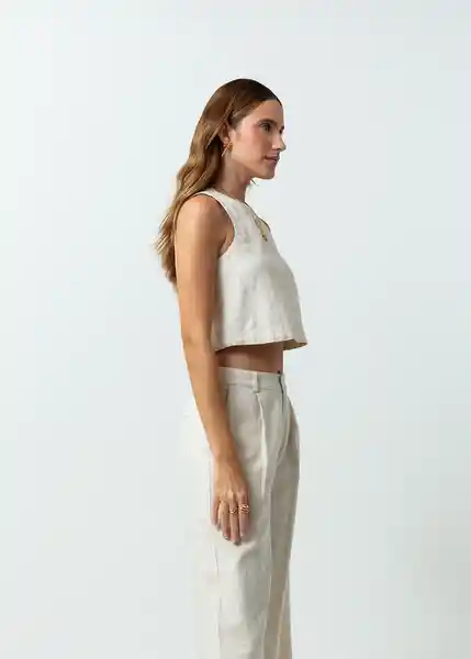 Camisa Tina Mujer Crudo Abedul Claro Talla S 512G399 Naf Naf
