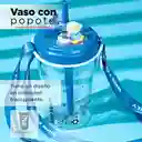 Miniso Botella de Plástico Con Pitillo Mini Family Sports 520 mL