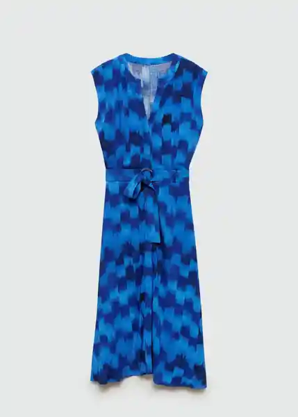 Vestido Icat Azul Talla L Mujer Mango