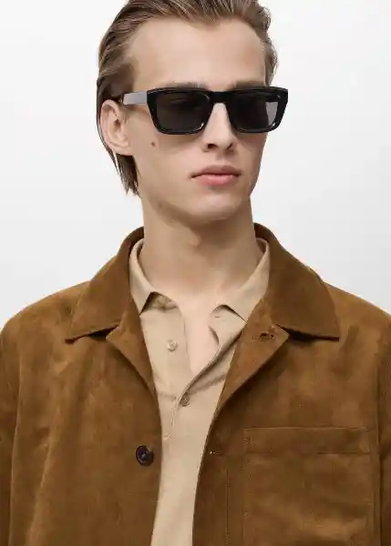 Sobrecamisa Remie Cognac Talla M Hombre Mango