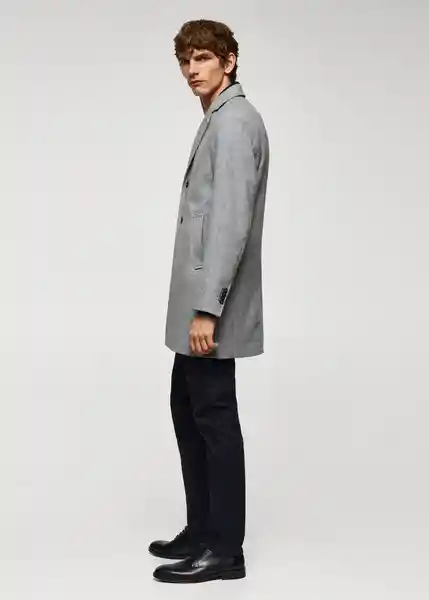 Abrigo Hake Gris Claro Vigoré Talla M Hombre Mango