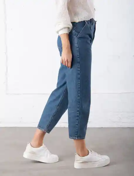 Jean Asimétrica Azul Índigo Medio Talla 12 Mujer Naf Naf