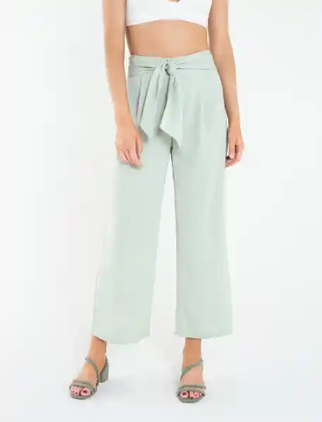 Pantalón Melissa Mujer Verde Eucalipto Claro Talla 4 Naf Naf