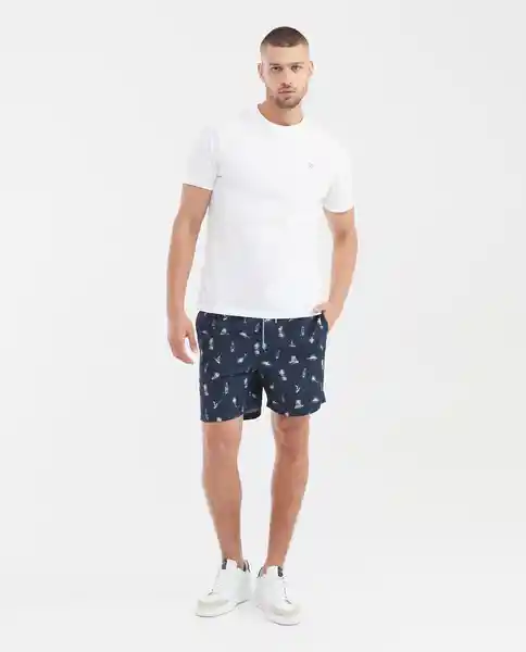 Short Boat Print Swimwear Azul Dark Ultraoscuro T M Chevignon