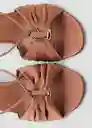 Sandalias Frunci Terracota Talla 36 Mujer Mango