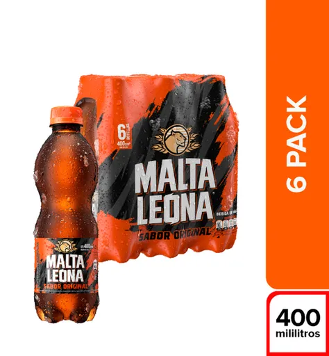 Malta Leona Pack Pet 400 mL x 6 Und