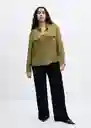 Camisa Massima Khaki Talla L Mujer Mango