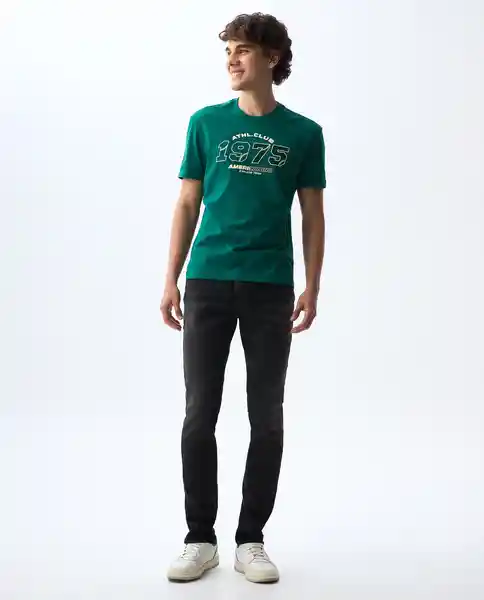 Camiseta Hombre Verde Talla M 841G004_VER195420 Americanino