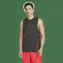 Adidas Camisa Polo D4t 3s Tank Hombre Negro Talla L Ref: Je5685