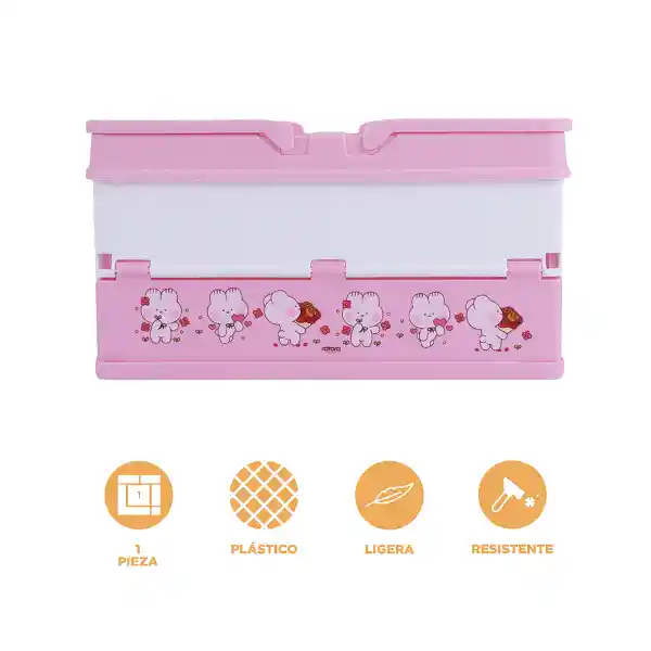 Organizador de Plástico Plegable Ratora Rosa Miniso