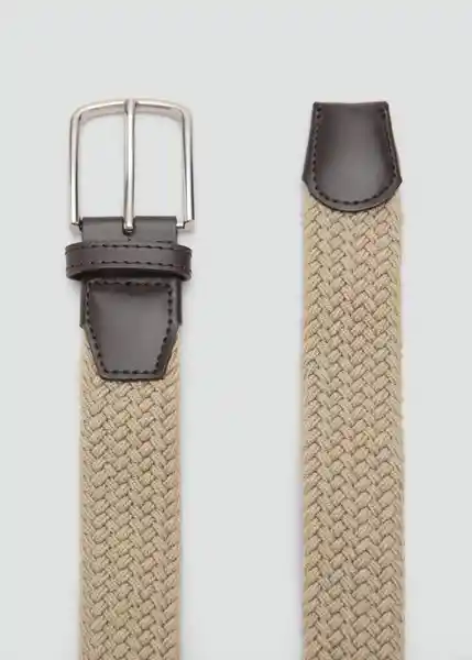Cinturón Elastic Beige Talla 91 Hombre Mango