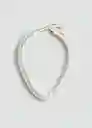 Collar Lea Blanco Talla 99 Mujer Mango