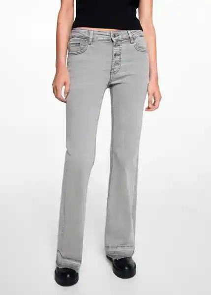 Jean Buttonf Tejano Gris Talla 21 Niñas Mango