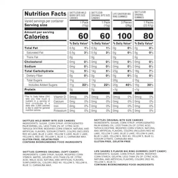 Skittles y Lifesavers Paquete Variado de Dulces / 18.56 Oz