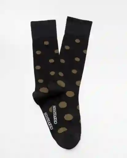 Medias Dots Negro Sombrío Ultraoscuro Talla 10-12 Chevignon