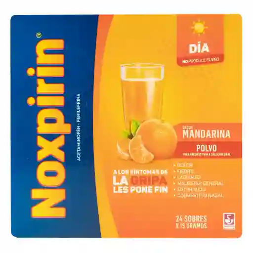 Noxpirin Antigripal Sabor Mandarina En Polvo
