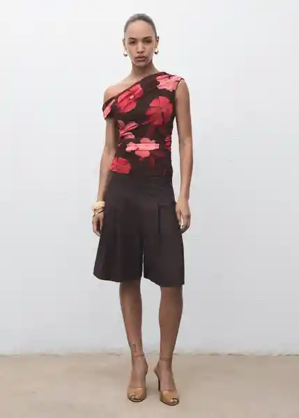 Top Meri Marron Talla S Mujer Mango