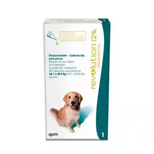 Revolution Desparasitante 12% Verde 20.1 a 40.0 Kg 2 mL