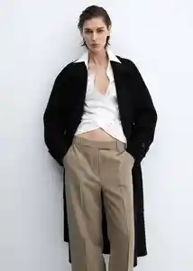 Abrigo Verdi Negro Talla 18 Mujer Mango