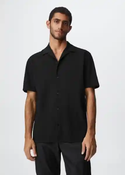 Polo Bonheur Negro Talla L Hombre Mango