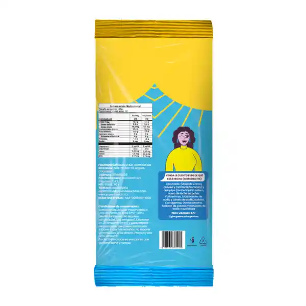 Bombón de Chocolate Relleno de Arequipe Supermundo 24 g