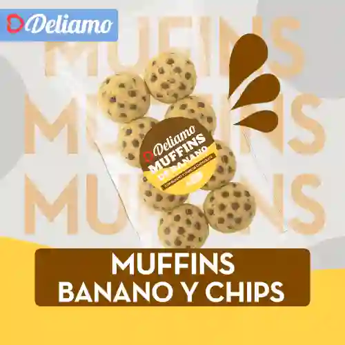Muffins de Banano con Chips de Chocolate