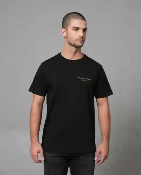 Camiseta Hombre Negro L 102G008_NEG194007 Rifle